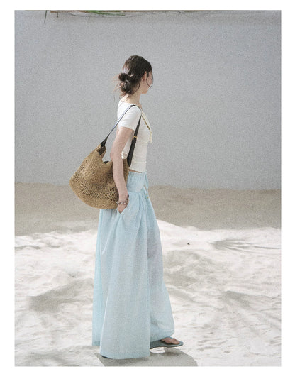 "White Tea Under the Moonlight" White Lace V-Neck Top