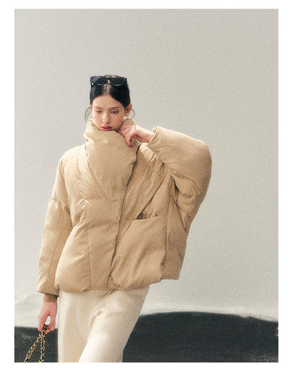 040126 "The Fluffiness of Snow" Down Jacket - Milk Tea Beige