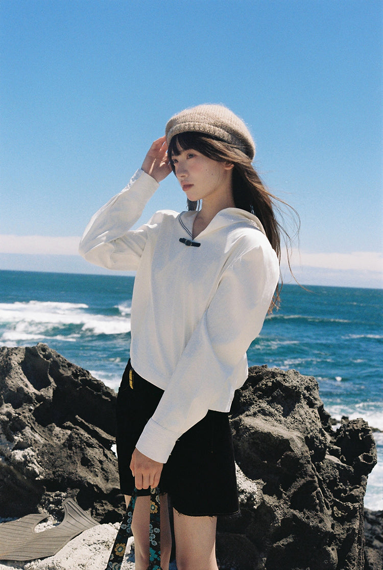 Zzouu - "A Japanese Girl" Sailor Collar White Shirt