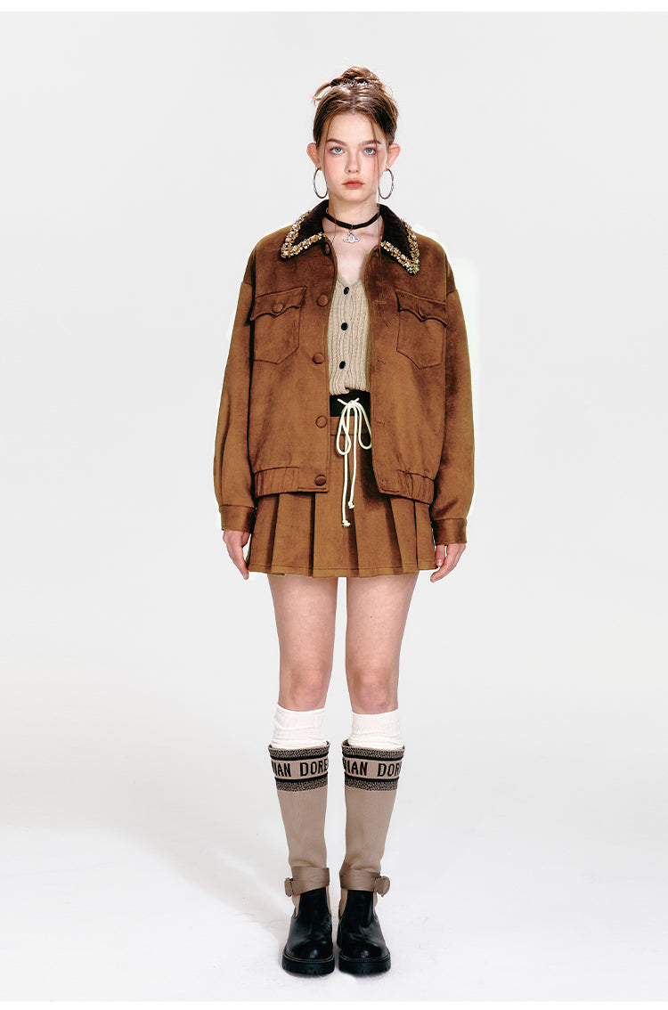 Golden Brown Two-Pieces Set