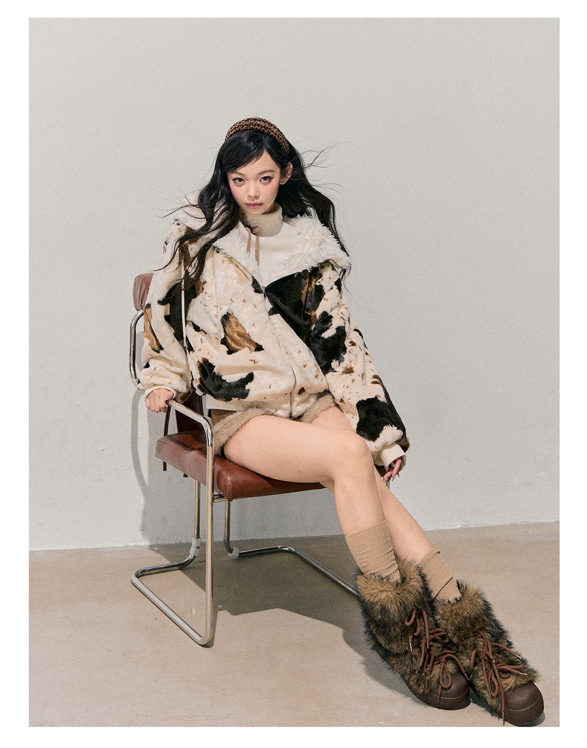 少也眼 “Before the Snow Falls” Faux Shearling Jacket 58436136