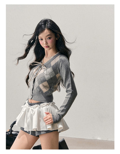 少也眼 “Sober Drowning” French-Inspired Textured Knit Cardigan 123456