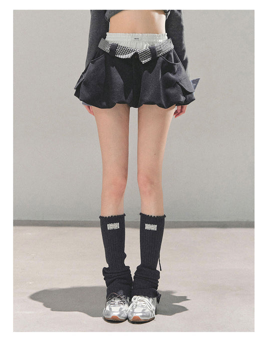 少也眼 “Footprints in the Snow” Winter Bubble Skirt - Gray 68451351