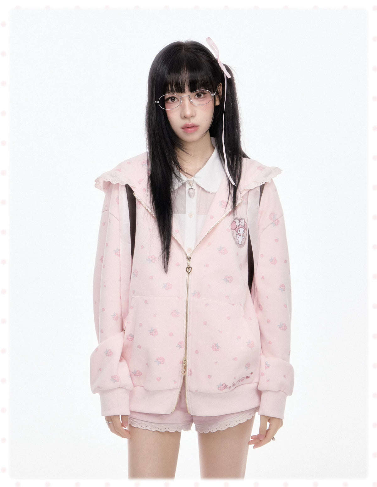 “Daisy Daydream” Pink Floral Oversized Hoodie