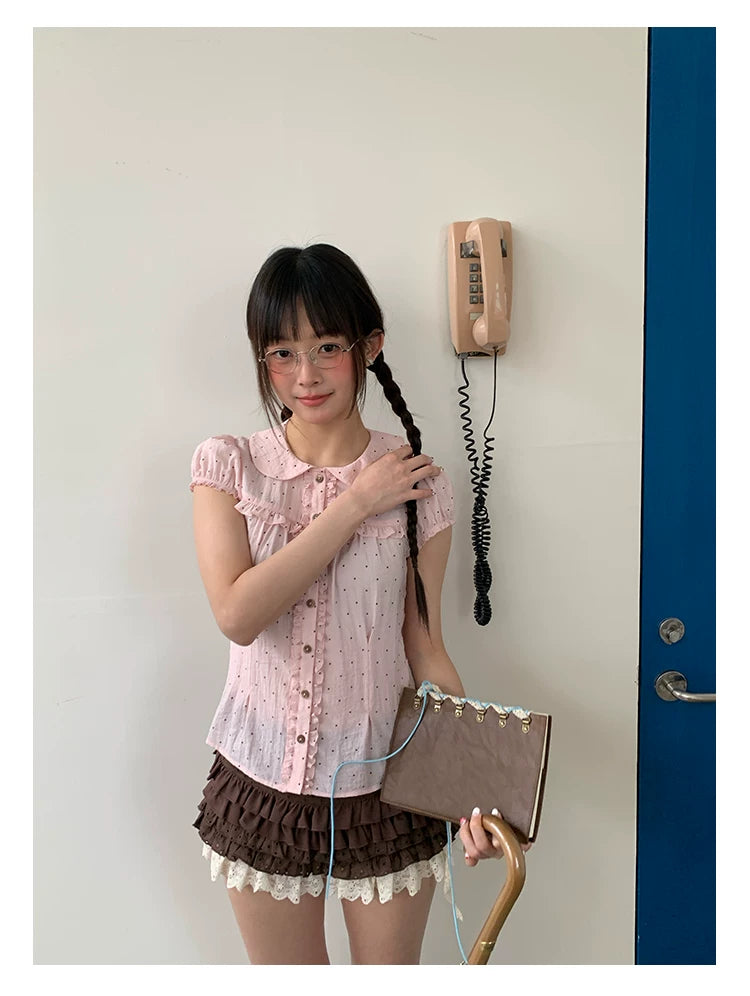 "Layer Cake" Chocolate Brown Lace Ruffle Bloomers