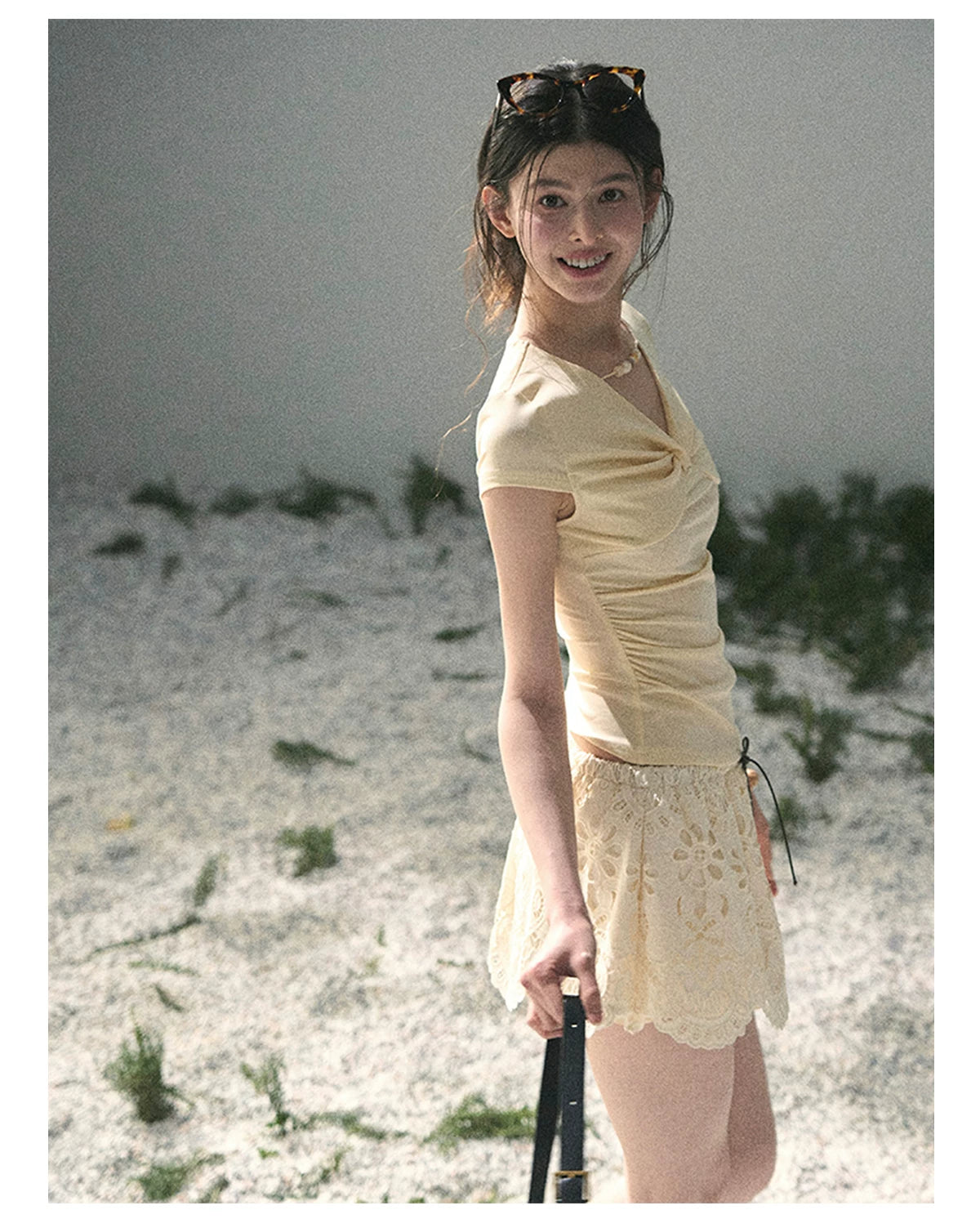 “Lost in Your Embrace” Dutch Cream Lace Puff Skort
