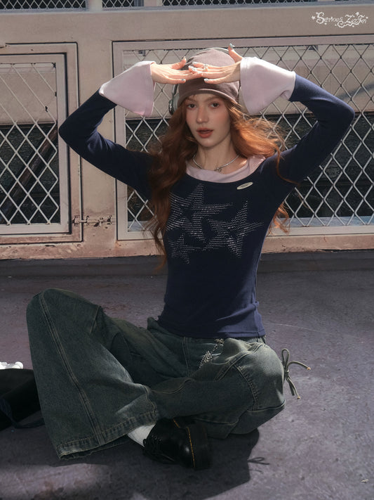 ZiziFei - Starlight Color-Block Knit Sweater