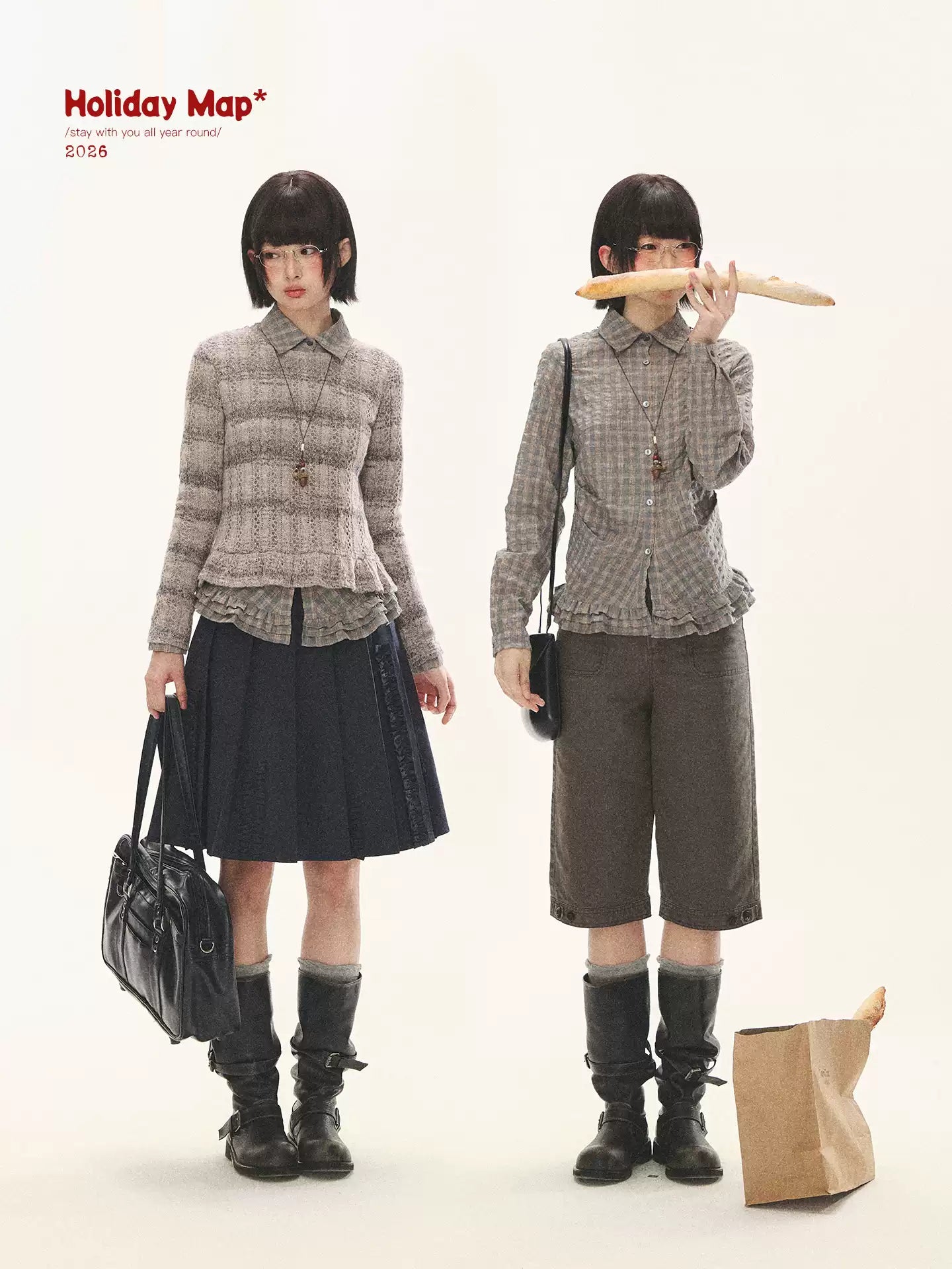 "Sandalwood Violet" Purple Mist Open-Knit Peplum Sweater