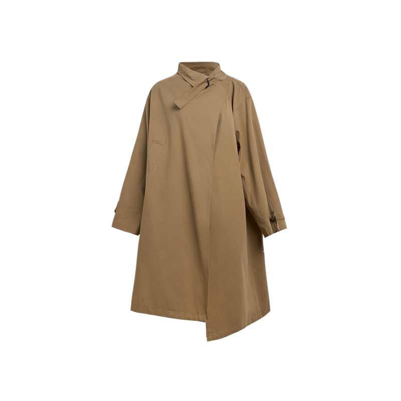Khaki Longline Trench Coat