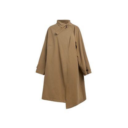 Khaki Longline Trench Coat