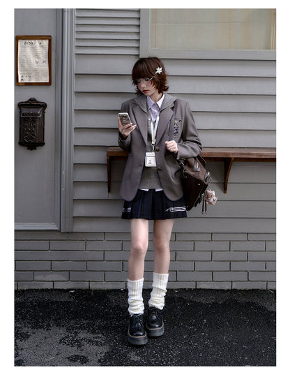 "Snow Lily Mist" Lavender Blouse & Skirt Set
