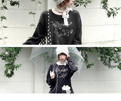Kyoto Stroll – Japanese Polka Dot Black & White Maxi Skirt Collection