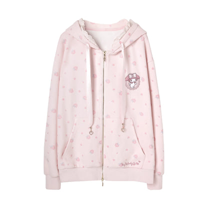 “Daisy Daydream” Pink Floral Oversized Hoodie