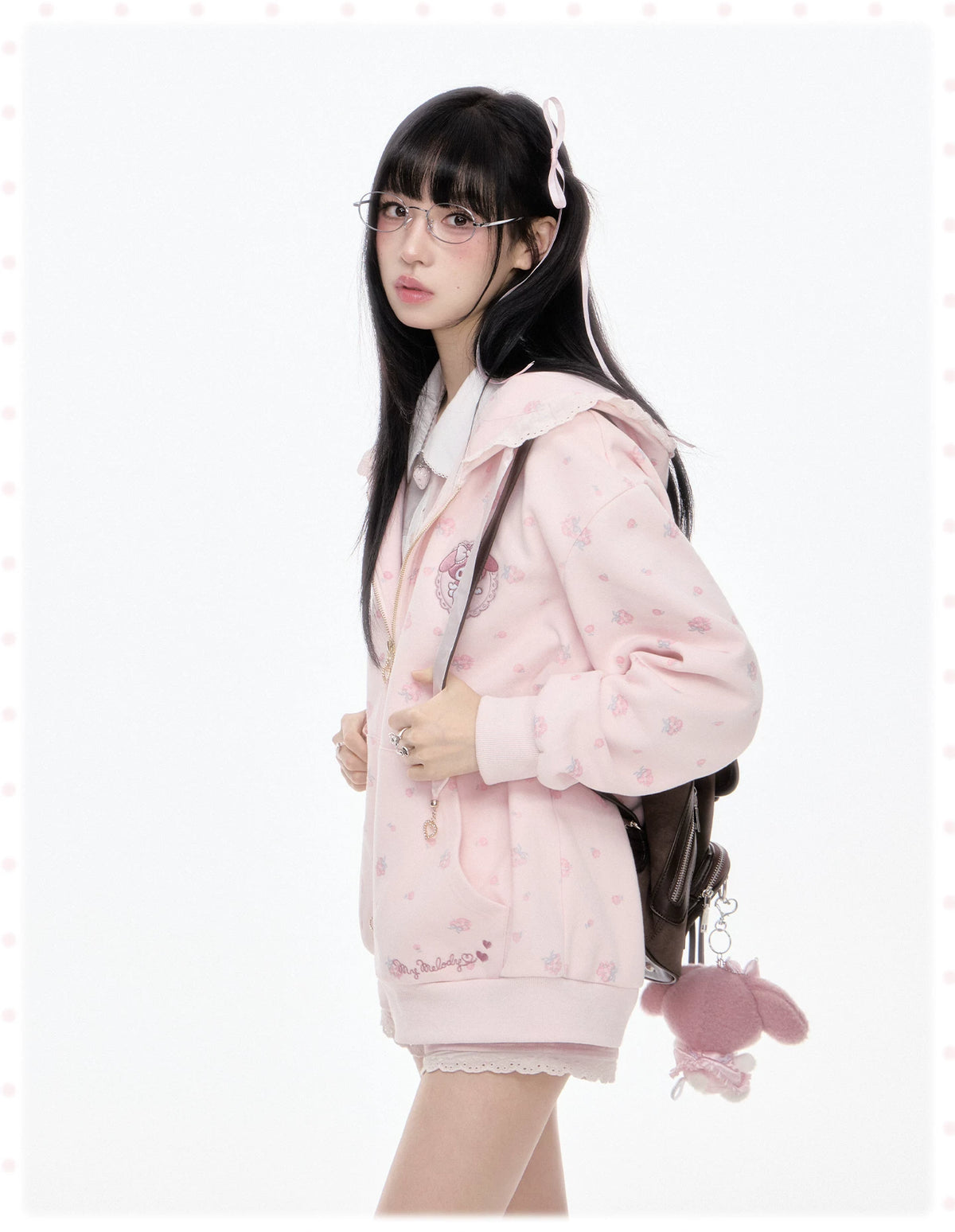 “Daisy Daydream” Pink Floral Oversized Hoodie