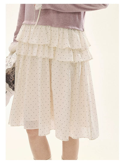 "Berry Layers" Smoky Wisteria Faux-Layer Bow Tiered Mini Dress
