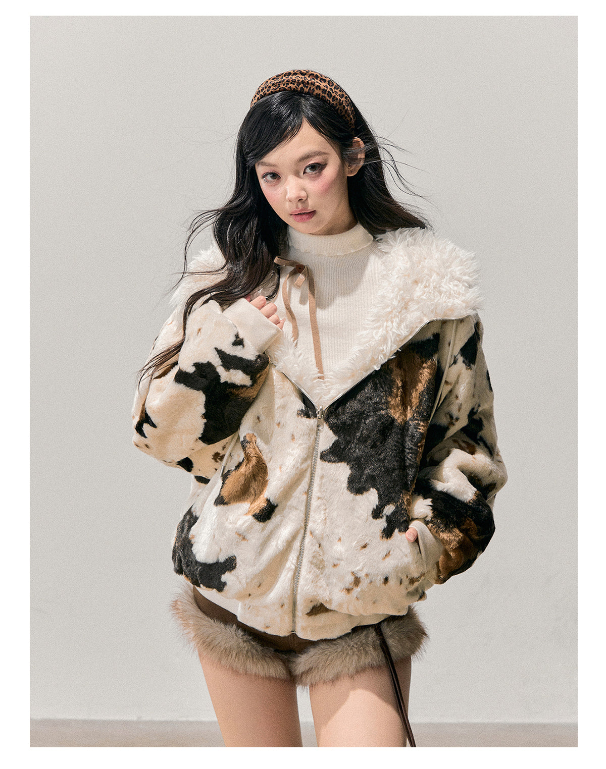 少也眼 “Before the Snow Falls” Faux Shearling Jacket 58436136