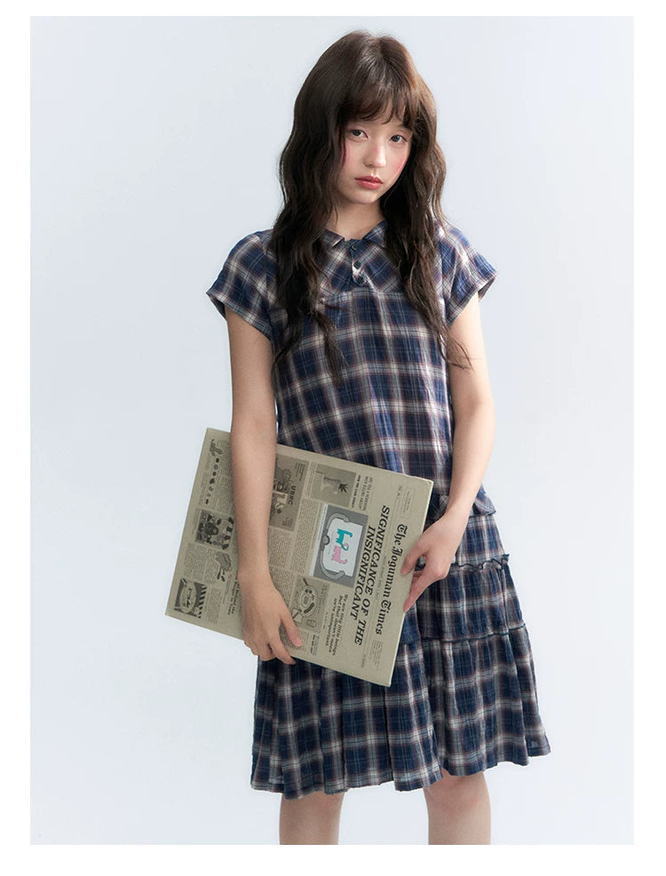 "Weekend Diary" Ruffle Tiered Polo Midi Dress