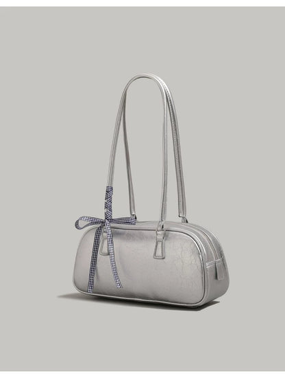 "Silver Siren" Shoulder Bag (Silver / Black / White / Pale Yellow)