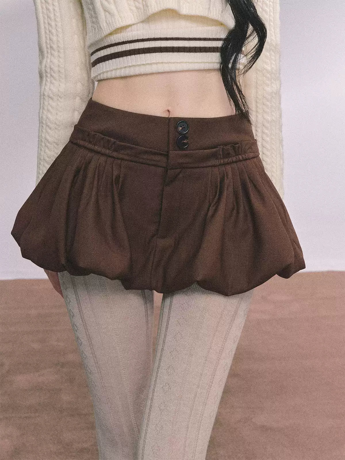 少也眼 Miu-Style American High-Waisted Tulip Skirt