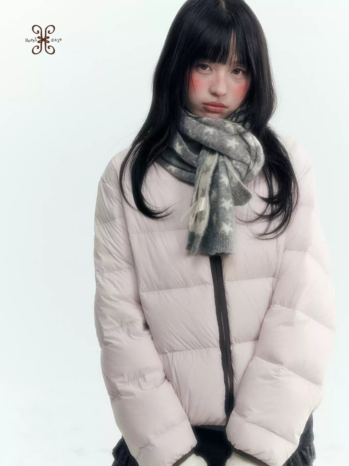 Horridale - Light Pink Lightweight Cropped Down Jacket