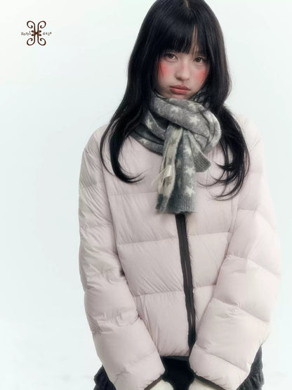 Horridale - Light Pink Lightweight Cropped Down Jacket