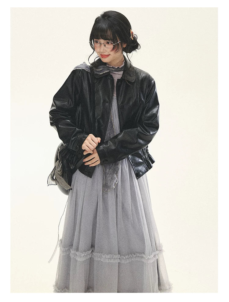 "Morning Veil" Morning Mist Purple Tiered Mesh Slip Midi Dress