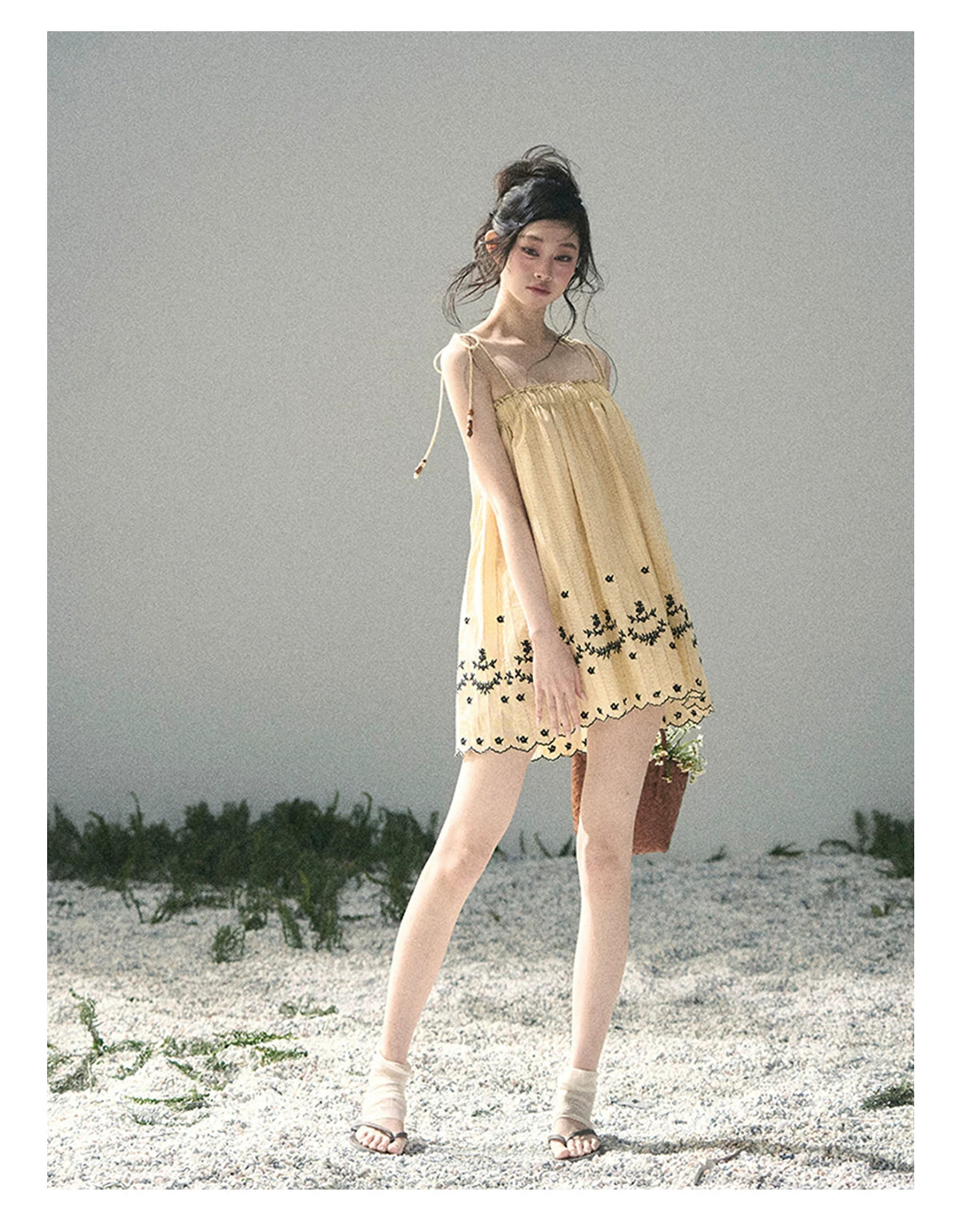 “Ripples Along the Hem” Butter Yellow Reversible Babydoll Dress
