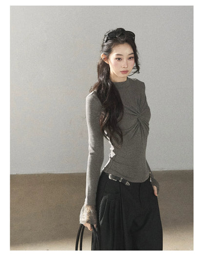 AOMALM - "Midnight Glow" Black Striped Satin Wide-Leg Pants