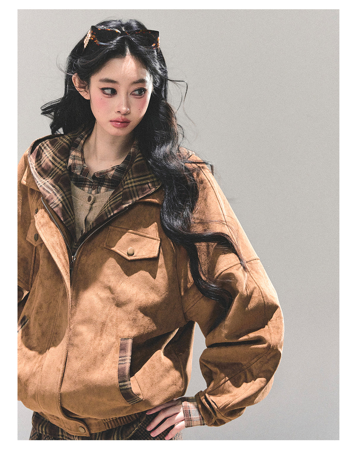 少也眼 “Landing Before Dawn” Hepburn-Inspired Quilted Hoodie Jacket 786984364