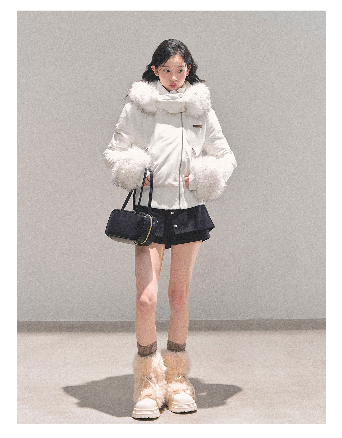 少也眼 “Weightless Monologue” Detachable-Fur Hooded Down Jacket 11.18-5