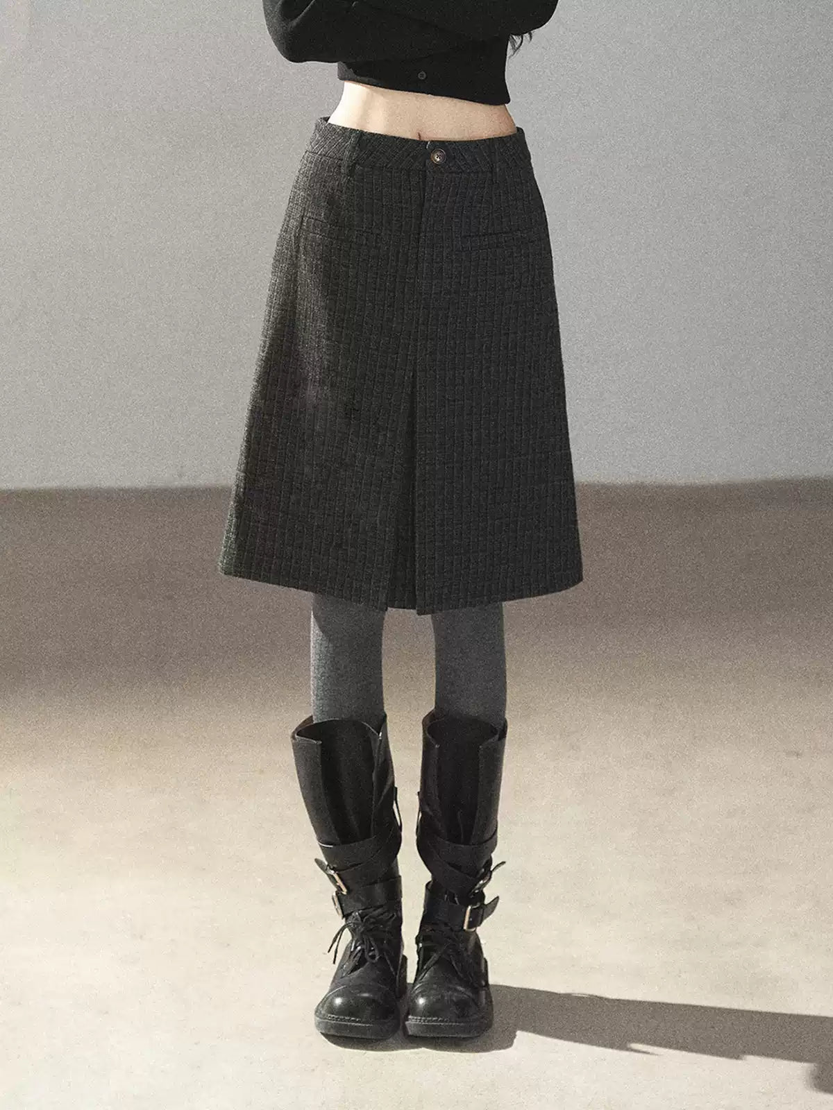 AOMALM - Paris Gray 3D Flower Knit Cardigan