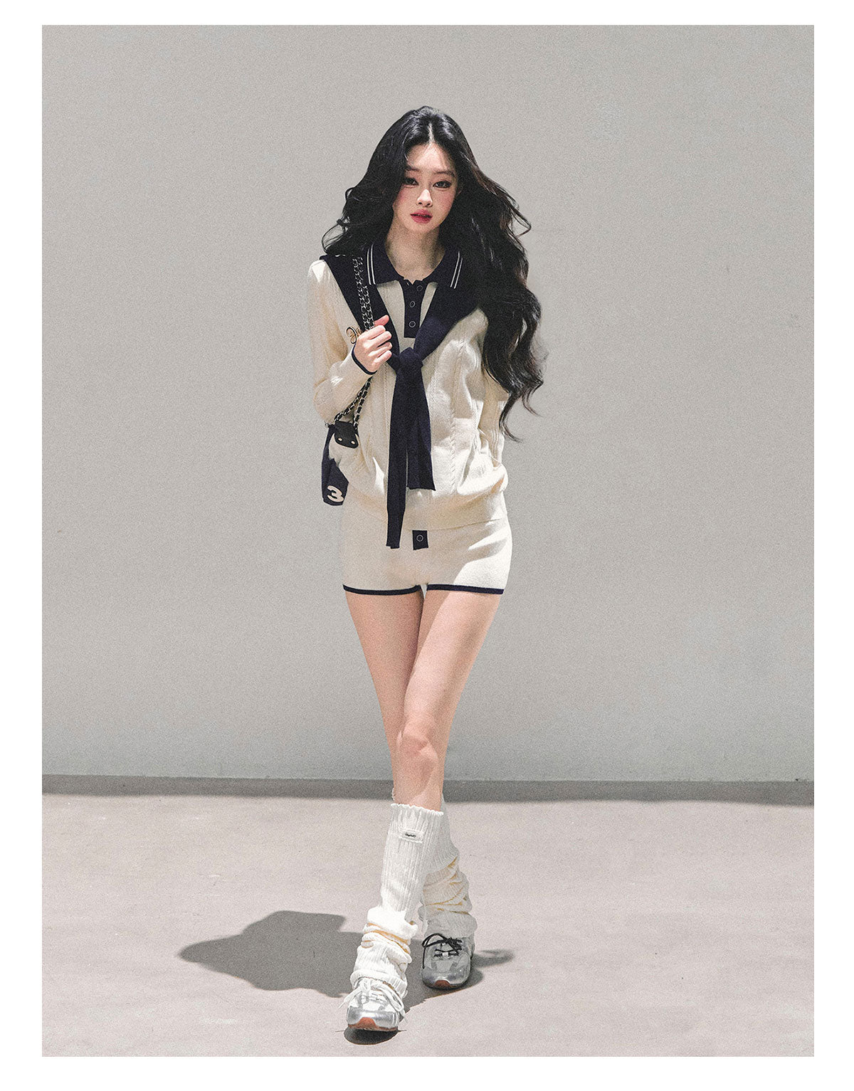 少也眼 “Monologue in the Morning Mist” Gentle Knit Two-Piece Set 64151