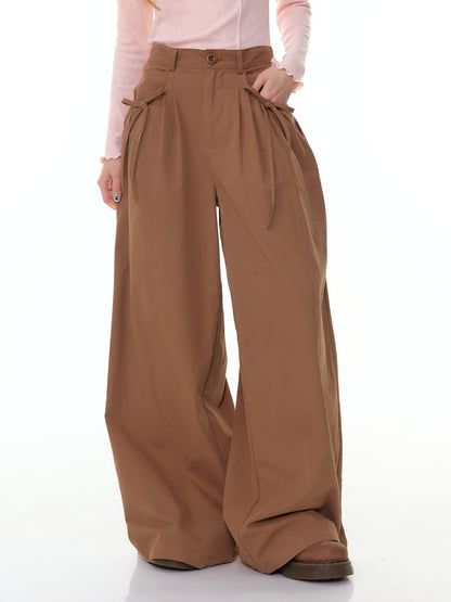 ZiziFei - "Paper Doll Magic" Wide-Leg Ribbon Pants