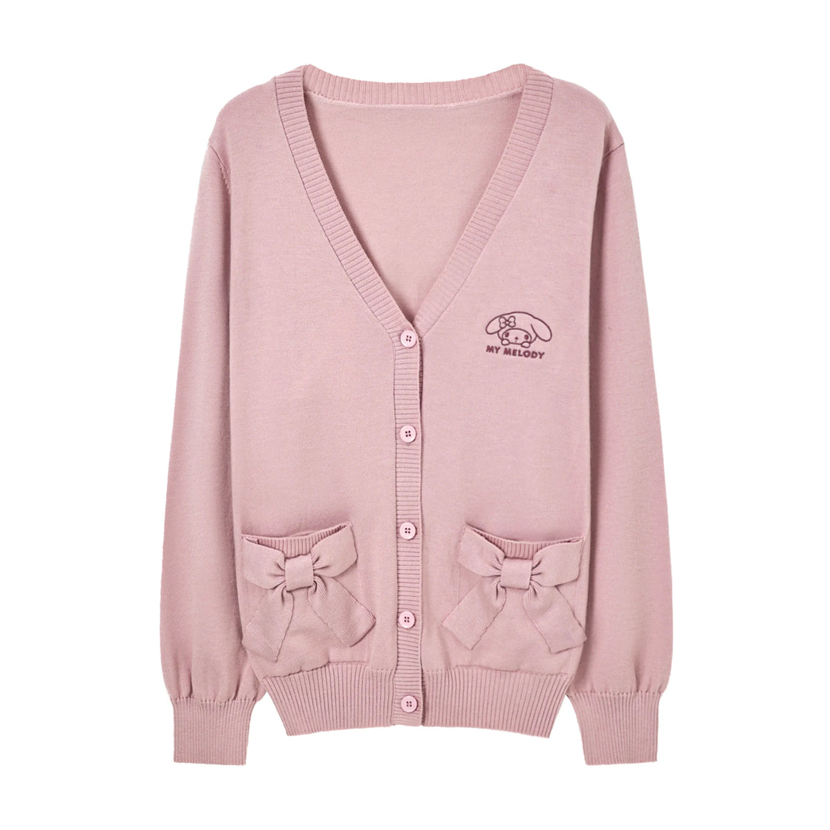 “Melody Blush” Pink Knit Cardigan & Sailor Uniform Set