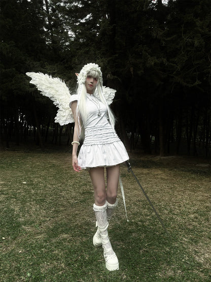 "Covenant × Cross" Slim-Fit Cheongsam-Inspired Dress