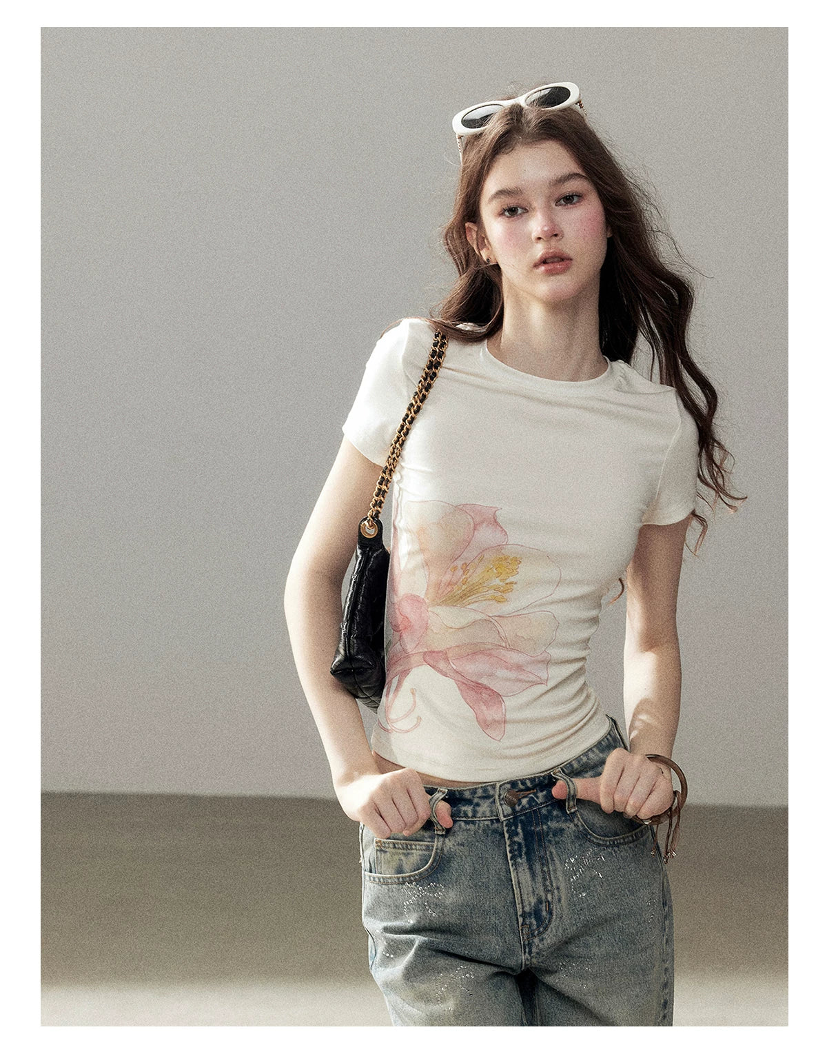 "When Secrets Bloom" Dutch Cream Fitted Baby Tee