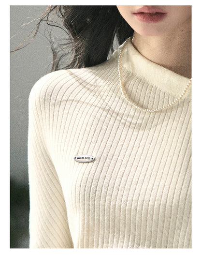“Ashes of Yesterday” Moonstone White Off-Shoulder Layered Knit Top