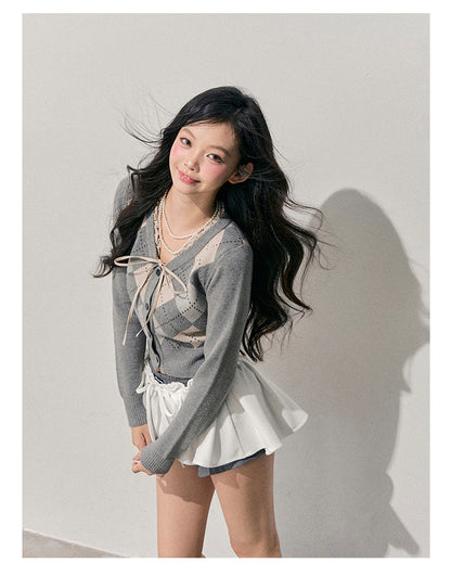 少也眼 “Sober Drowning” French-Inspired Textured Knit Cardigan 123456