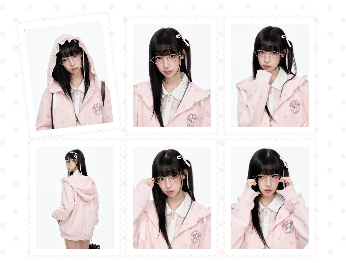 “Daisy Daydream” Pink Floral Oversized Hoodie