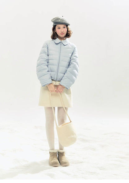 "Soft Whisper" Ruffle Mock Neck Ribbed Knit Top (Ivory/ Smoky Gray)
