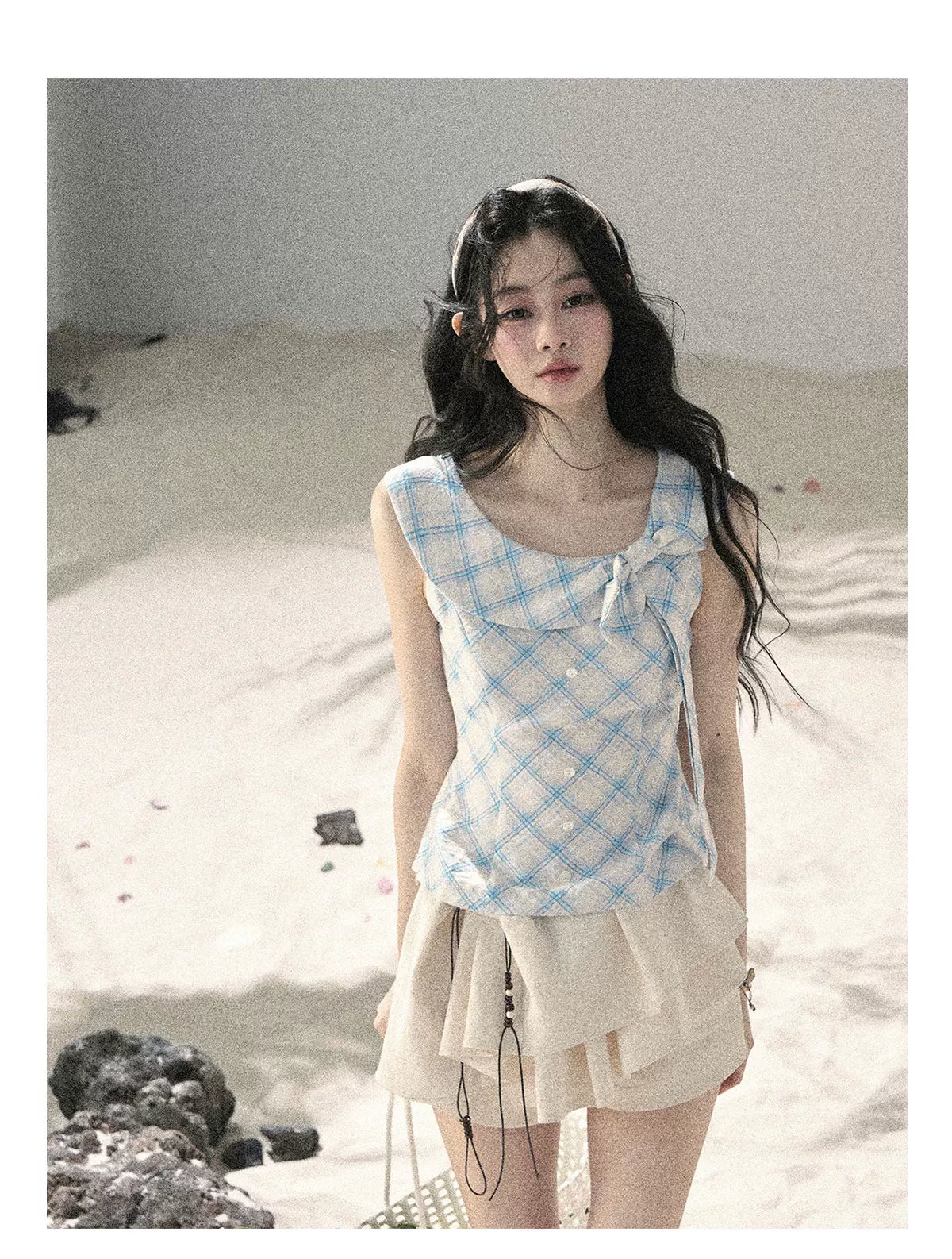 "Layered Petals in Motion" Dutch Cream Ruffle Skort 5324853