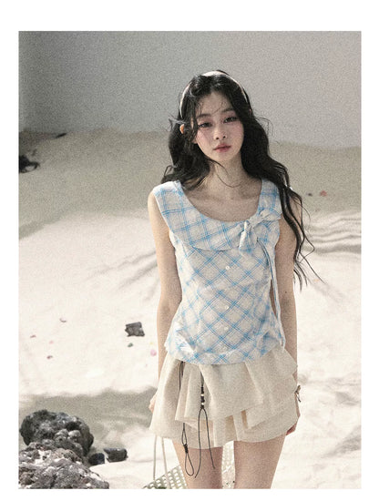 "Layered Petals in Motion" Dutch Cream Ruffle Skort 5324853