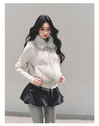 少也眼 “Footprints in the Snow” Winter Bubble Skirt - Gray 68451351