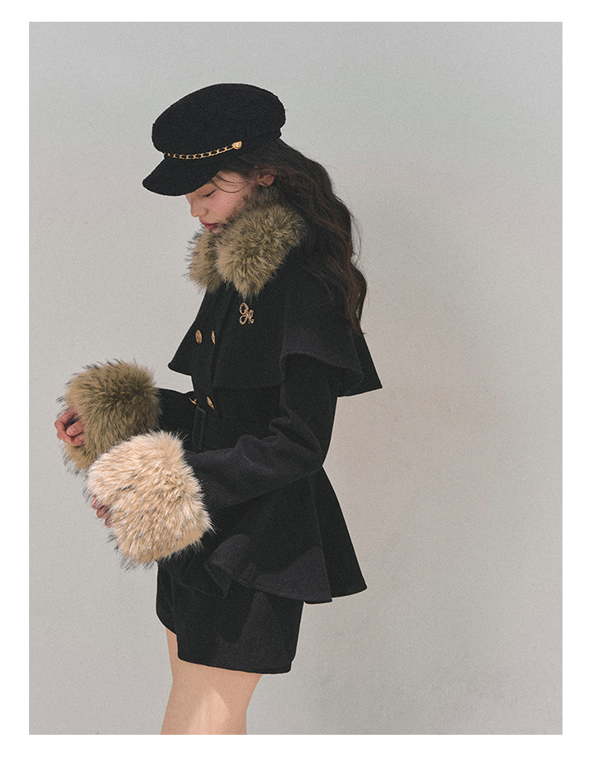 少也眼 “Snowlit Reverie” French Winter Cape Set 855452