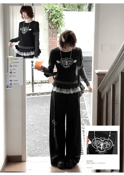 "Rainy Season" Heavencore Original Early Autumn Korean-Inspired Girls' Set