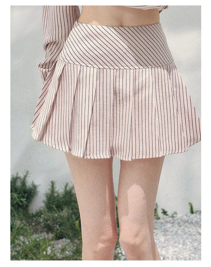 少也眼 "Pink Cloud Reverie" Cinnamon Pink Lace Sweet Two-Piece Skirt Set 563856385