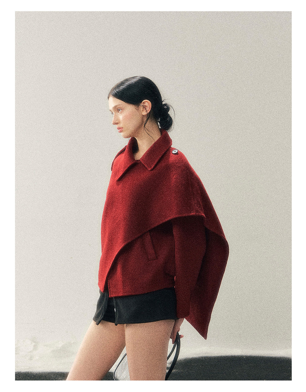 少也眼 “She Hears the Snow Thaw” British-Style Double-Faced Wool Blazer Coat