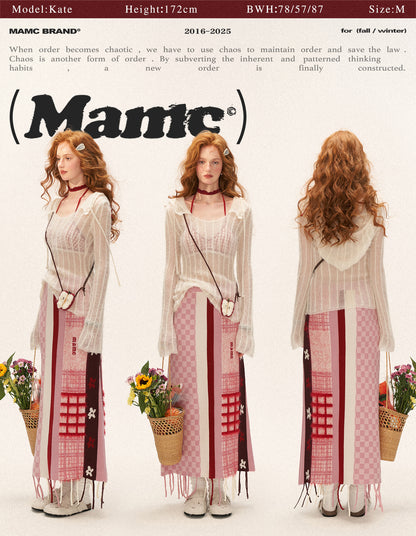 MAMC - Mohair Striped Hooded Sweater WE801