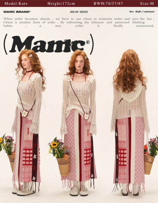 MAMC - Mohair Striped Hooded Sweater WE801