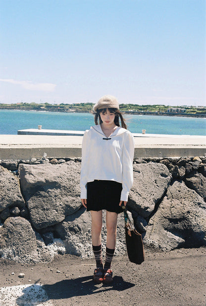 Zzouu - "A Japanese Girl" Sailor Collar White Shirt